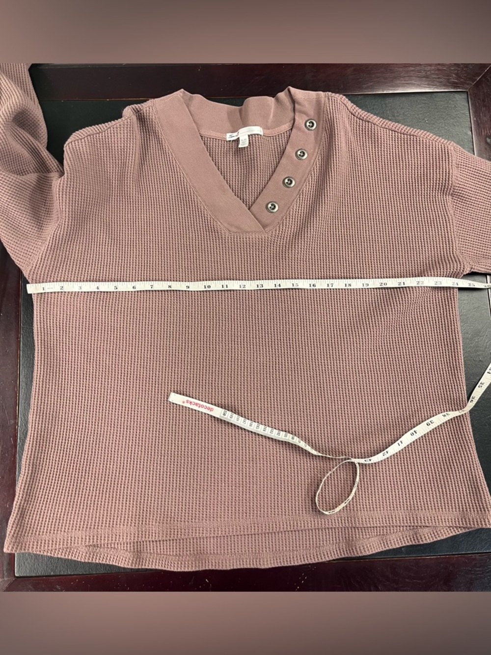 Seven7 waffle knit top size XL - Picture 8 of 9